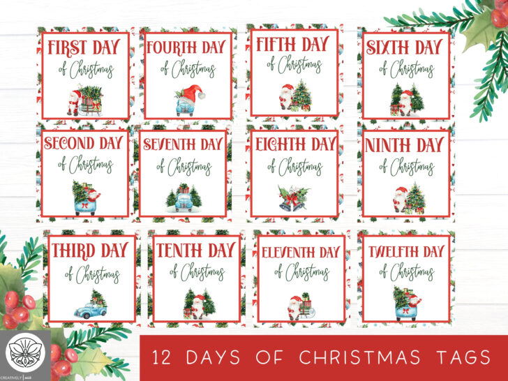 12 Days of Christmas Template
