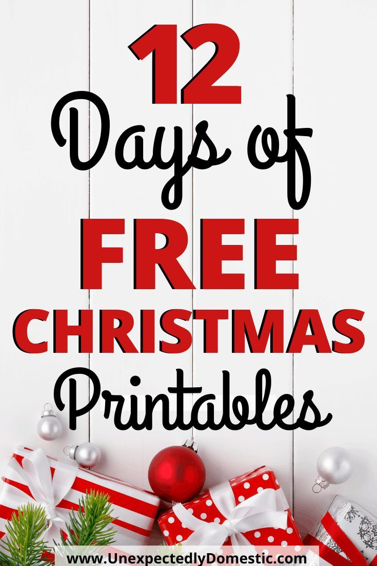 12 Days Of Free Christmas Printables! in 12 Days of Christmas Template