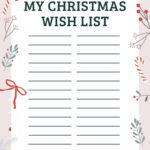 12 Free Christmas Wish List Printable Templates In Blank Christmas Wish List Template