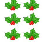 14 Holly Leaf Templates   Cassie Smallwood Inside Christmas Holly Template Printable