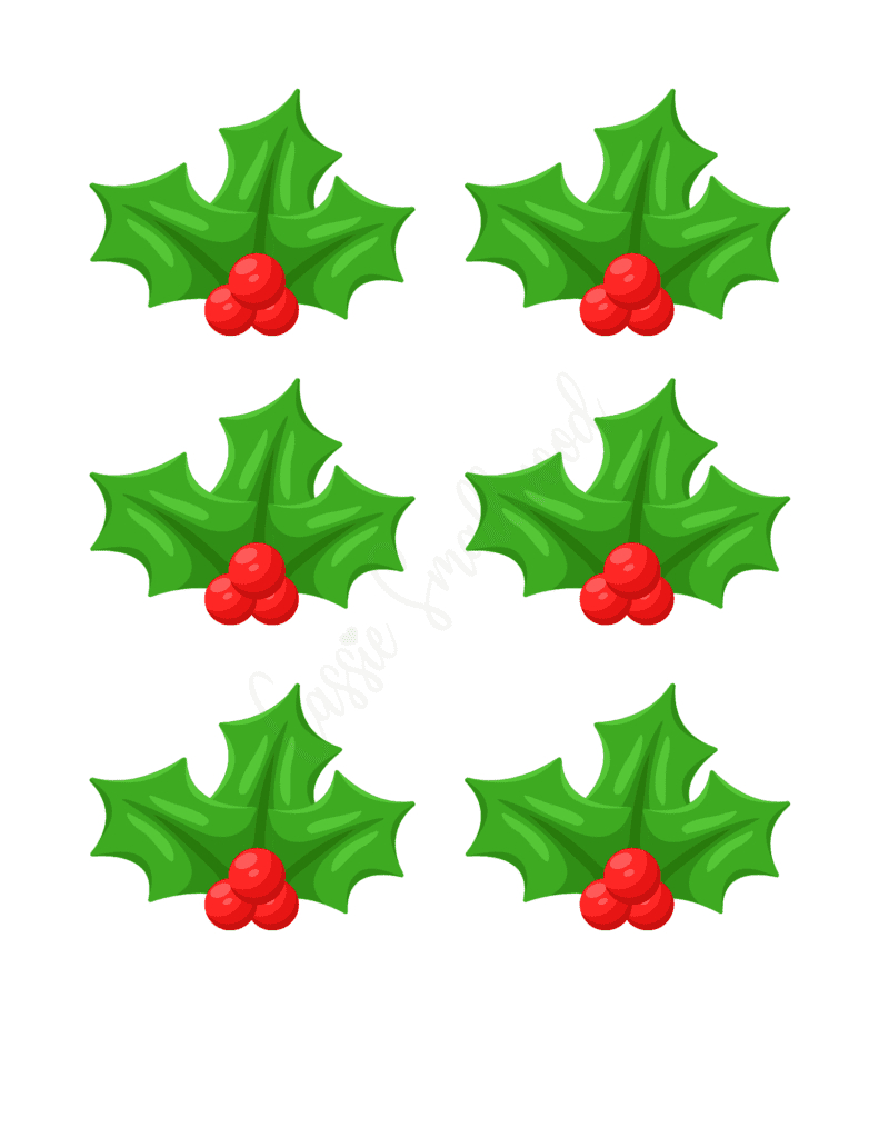 14 Holly Leaf Templates - Cassie Smallwood inside Christmas Holly Template Printable