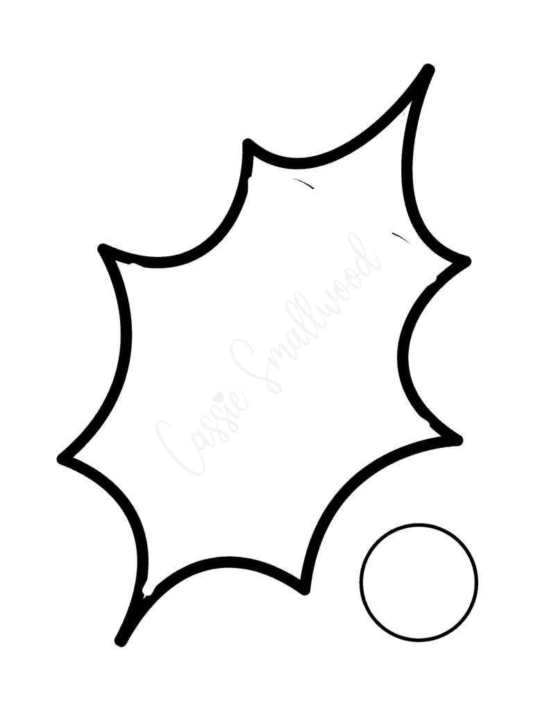 14 Holly Leaf Templates - Cassie Smallwood regarding Christmas Holly Leaf Template