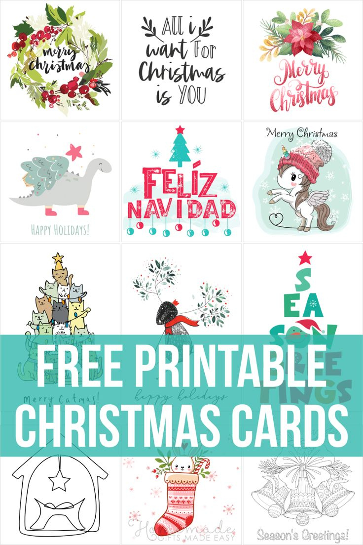 160 Free Printable Christmas Cards For 2025 for Christmas Card Template Pinterest