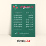 18 Free Christmas Flyer Templates [Word, Pdf, Psd] Regarding Christmas Hours Template Free
