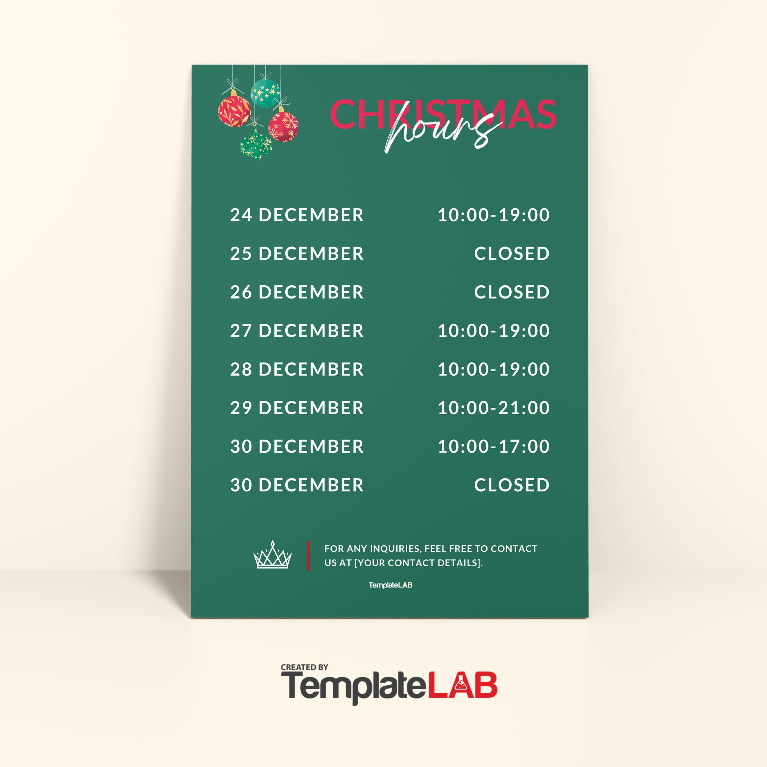 18 Free Christmas Flyer Templates [Word, Pdf, Psd] regarding Christmas Hours Template Free