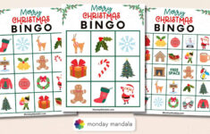 180 Christmas Bingo Cards (Free Pdf Printables) inside Christmas Bingo Template Free