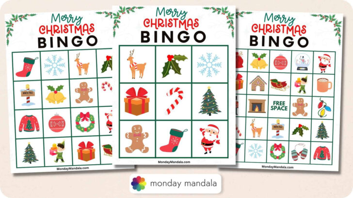 Christmas Bingo Template Free