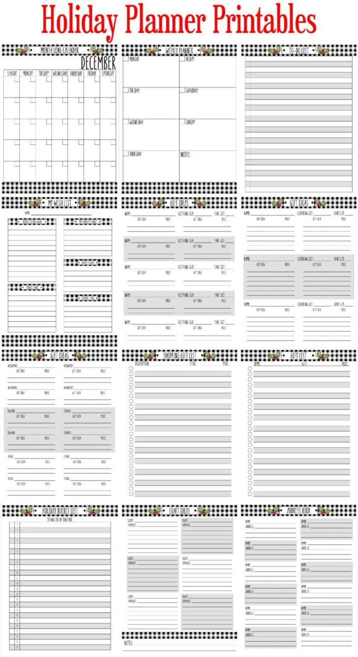 Christmas Holiday Planner Template Christmas Holiday Planner Template