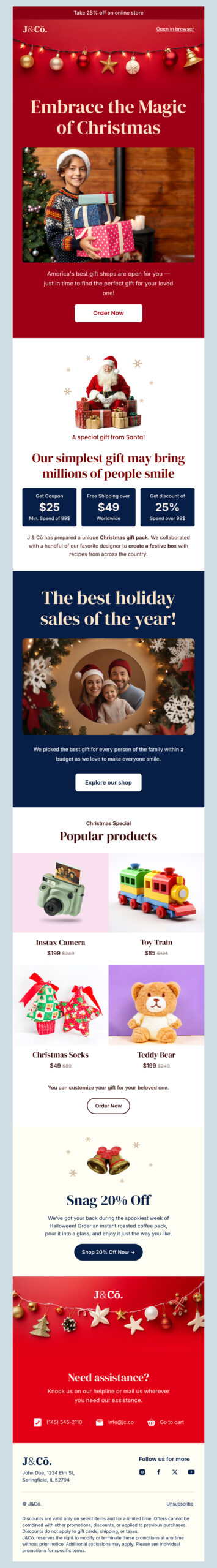 20+ Christmas Newsletter Examples And High-Converting Ideas within 12 Days of Christmas Email Template