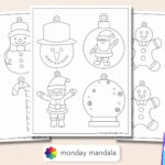 200 Printable Christmas Ornaments (Free Templates) Pertaining To Christmas Decoration Template Free Download