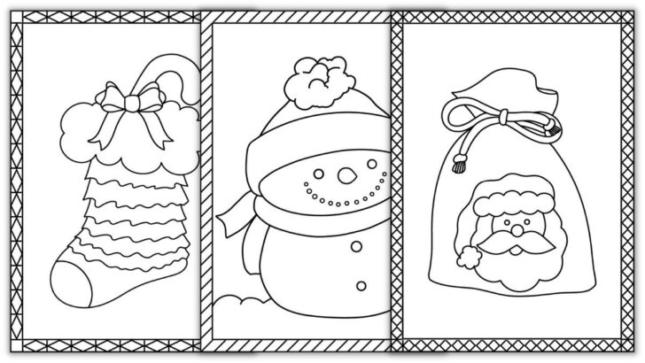 Christmas Card Template For Kids to Color Christmas Card Template For Kids to Color