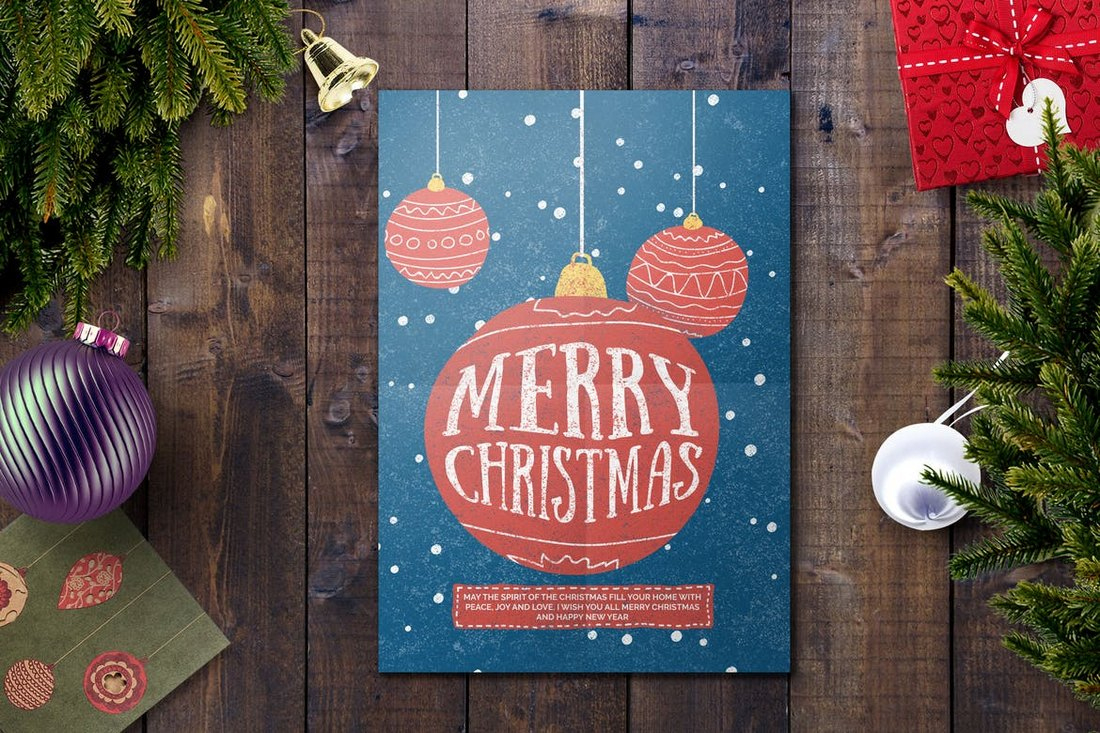 30+ Best Christmas Card Templates For Photoshop | Design Shack inside Christmas Card Template Ideas