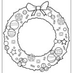 33 Christmas Wreath Coloring Pages (Free Pdf Printables) Within Blank Christmas Wreath Template