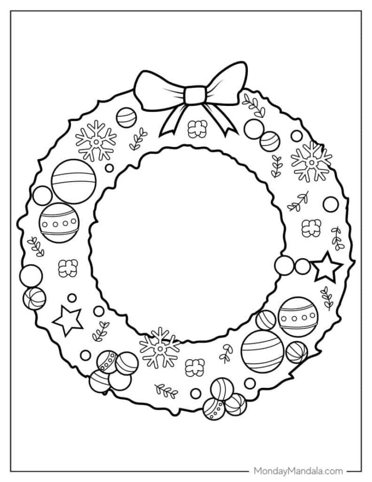 Blank Christmas Wreath Template