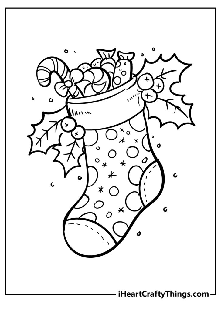 Christmas Colouring in Template