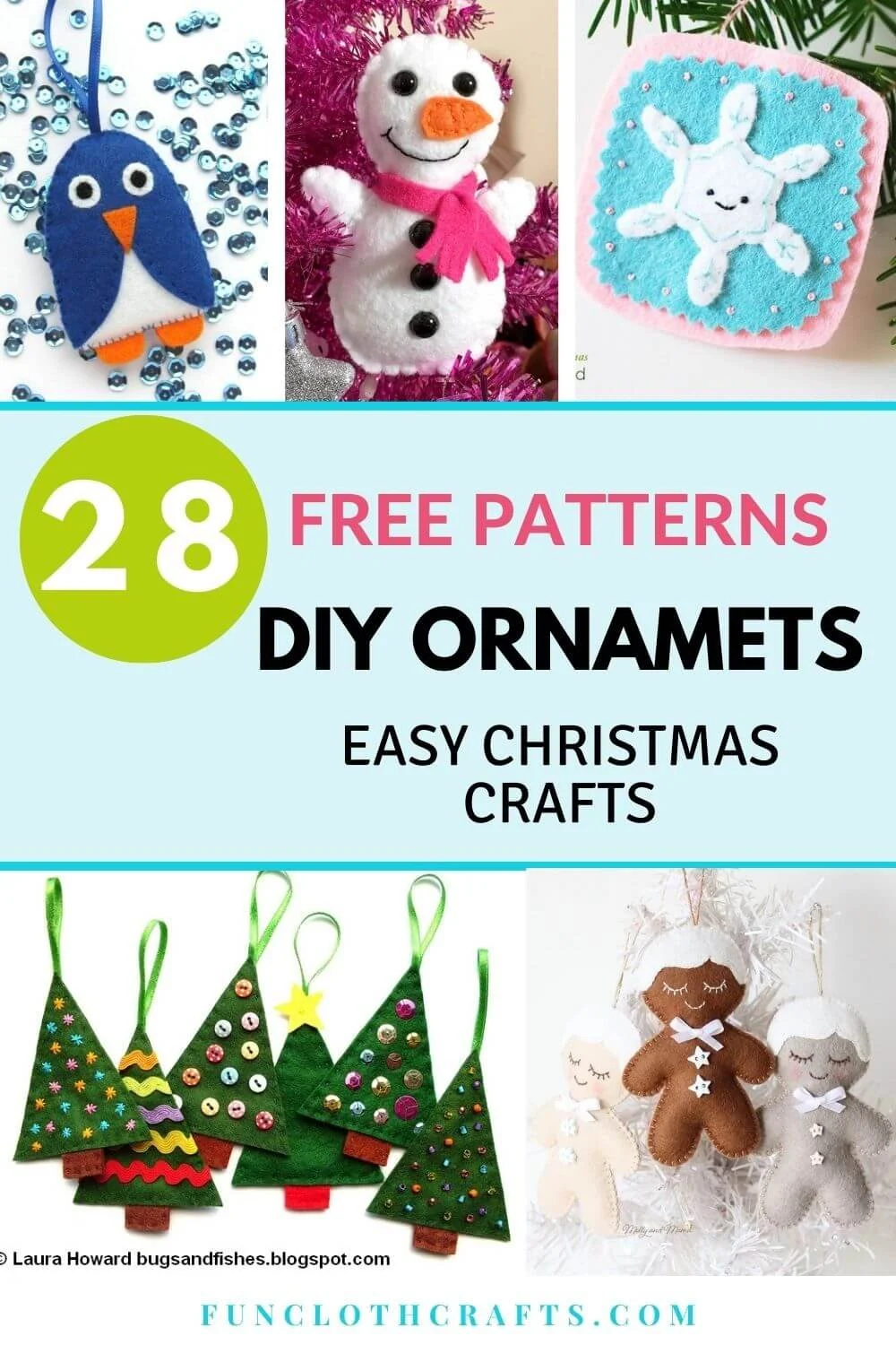 37 Diy Felt Ornament Patterns (Free And Paid) | Fun Cloth Crafts for Christmas Felt Template Free