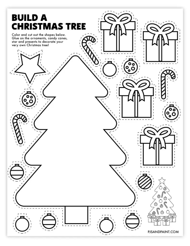 38 Free Printable Christmas Games And Activities - Pjs And Paint with Christmas Craft Template to Print