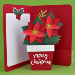 3D Christmas Card Svg, 3D Poinsettia Box Card Svg Template, Diy Christmas  Pop Up Card, Digital Cut Files For Cricut, Poinsettia Decor Pertaining To Christmas Card Box Template