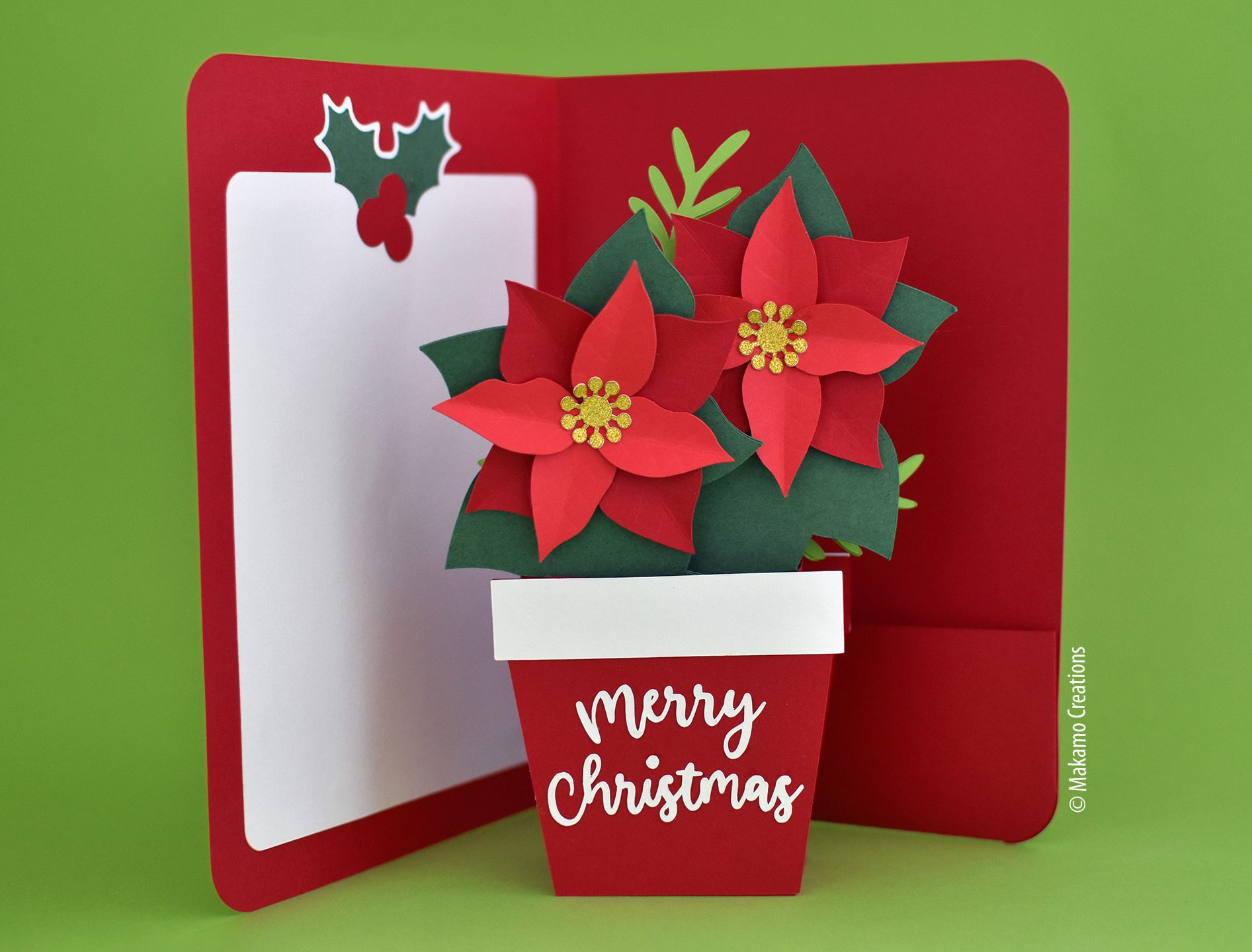 3D Christmas Card Svg, 3D Poinsettia Box Card Svg Template, Diy Christmas  Pop Up Card, Digital Cut Files For Cricut, Poinsettia Decor pertaining to Christmas Card Box Template