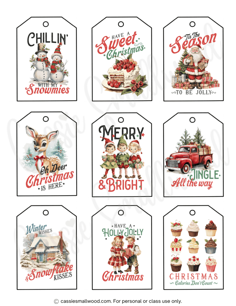 400+ Cutest Printable Christmas Tags (Free Pdf) - Cassie Smallwood throughout Christmas Gift Tags Template Printable