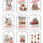 400+ Cutest Printable Christmas Tags (Free Pdf)   Cassie Smallwood With Christmas Gift Tag Template Free