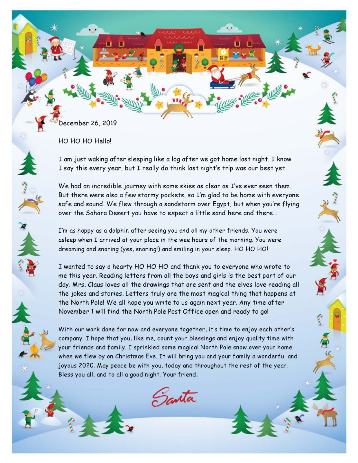 45 Printable Christmas Letter Templates [100% Free] ᐅ Templatelab pertaining to Christmas Family Letter Template