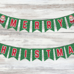 6 Cute Merry Christmas Banners (Free Printables)   Cassie Smallwood Throughout Christmas Banner Printable Free Printable Christmas Bunting Template