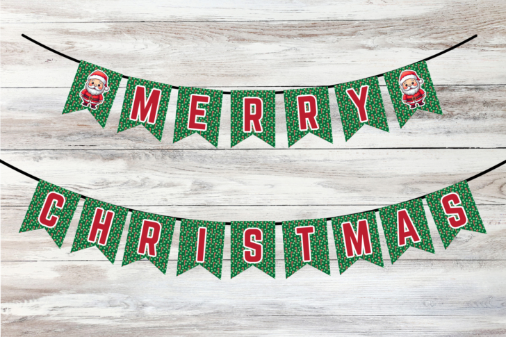 Christmas Banner Printable Free Printable Christmas Bunting Template Christmas Banner Printable Free Printable Christmas Bunting Template