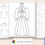 60 Angel Templates (Free Pdf Printables) Inside Christmas Angel Face Template