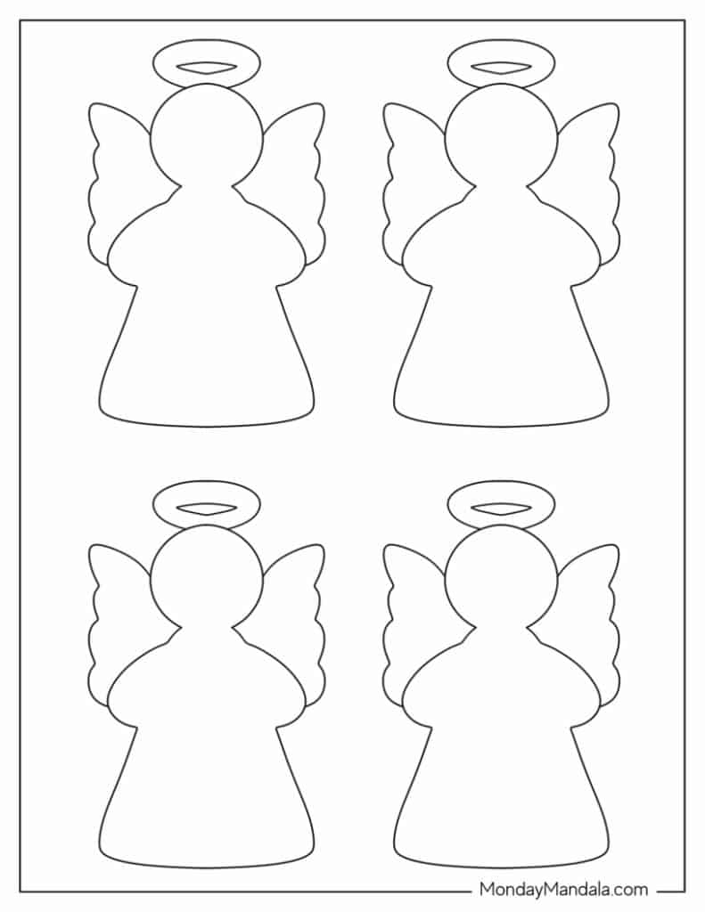 60 Angel Templates (Free Pdf Printables) intended for Christmas Angel Template Free