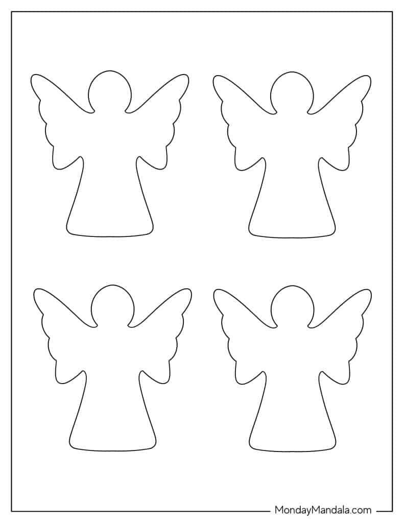 60 Angel Templates (Free Pdf Printables) pertaining to Angel Template For Christmas Tree