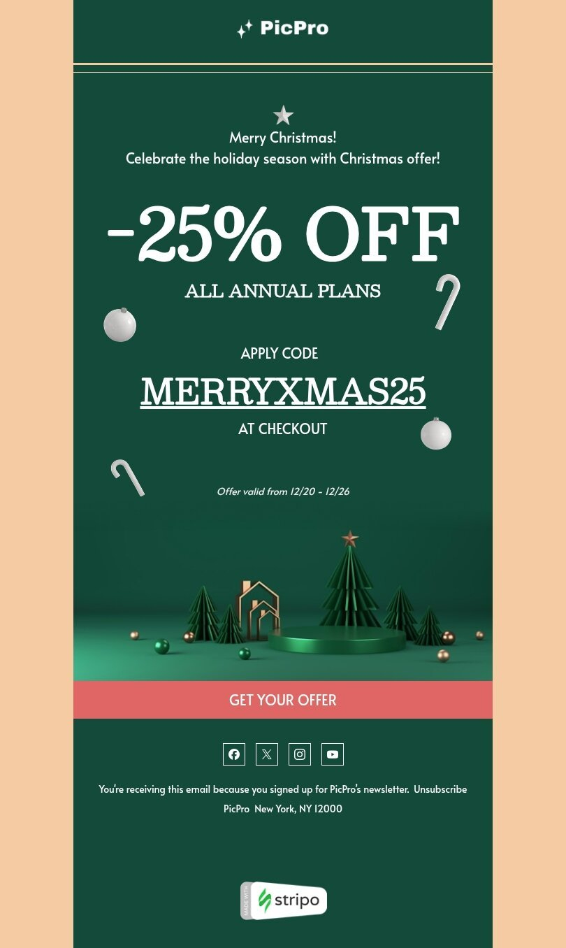 61 Christmas Email Templates 📭 | Free Christmas Html Email within Christmas Celebration Email Template