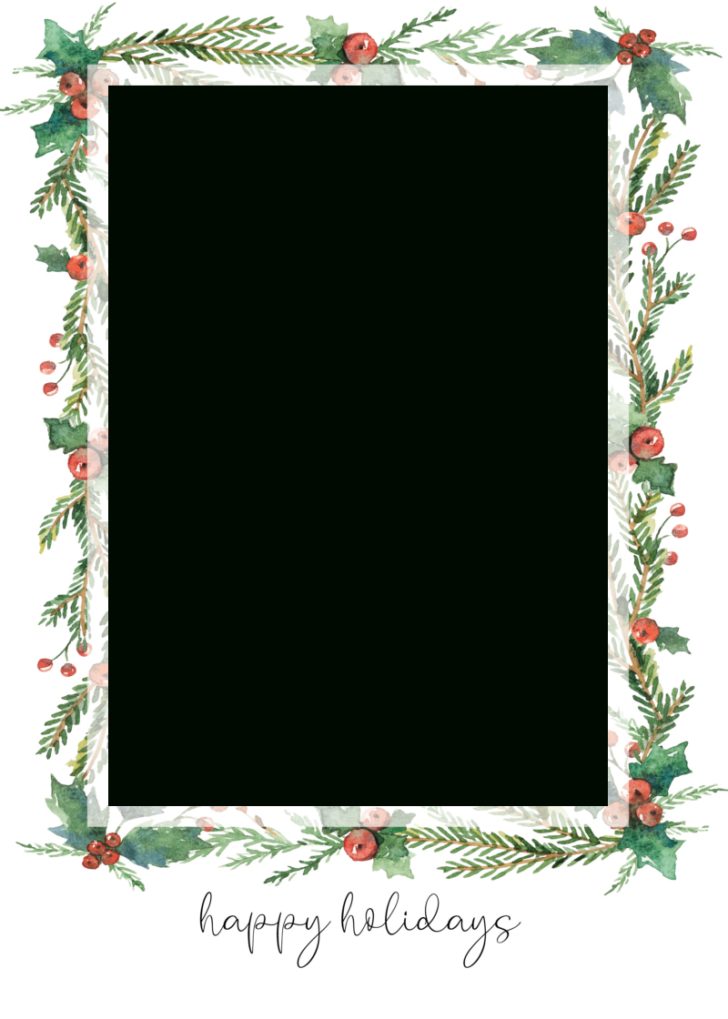 Christmas Card Outline Template