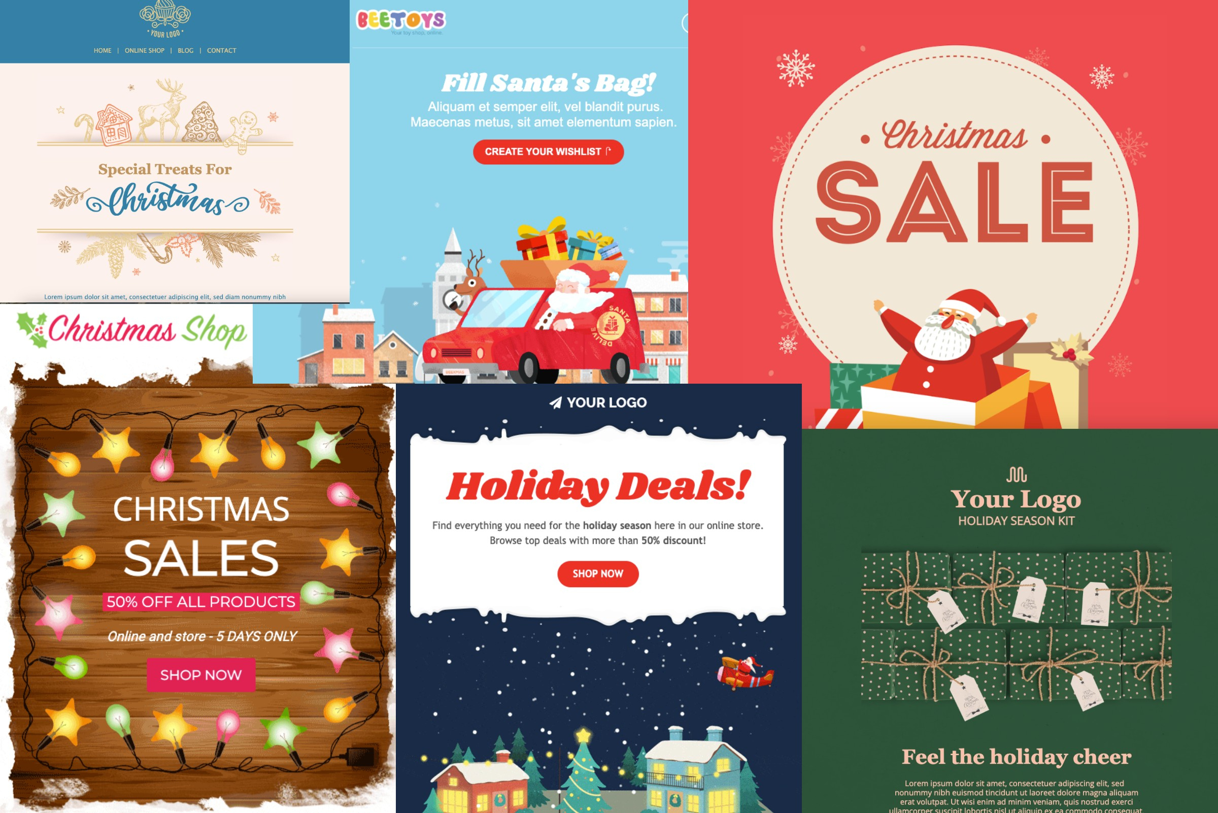 7 Tips For A Successful Email Marketing Christmas - Cakemail Blog inside Christmas Email Marketing Template