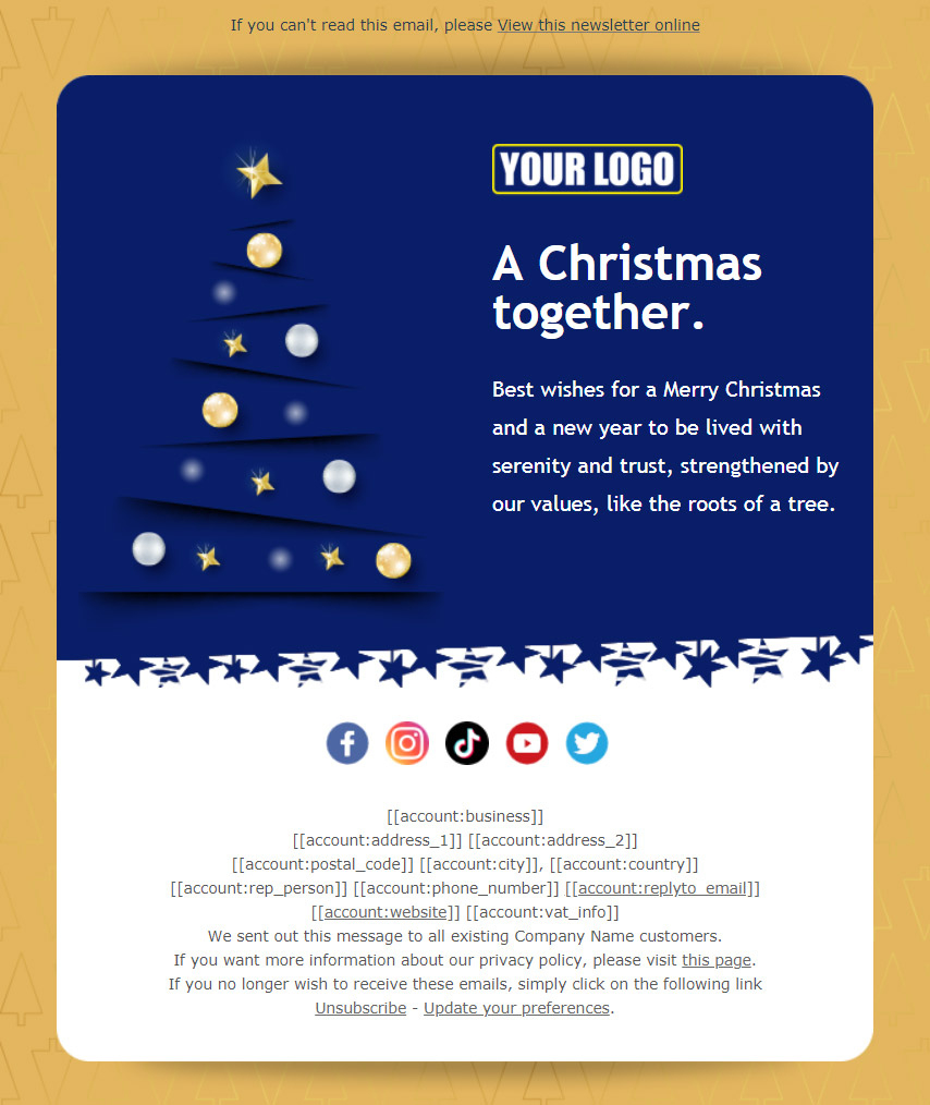 8 Best Wishes And 2020 Christmas Greetings To Sendemail within Christmas Email Message Template