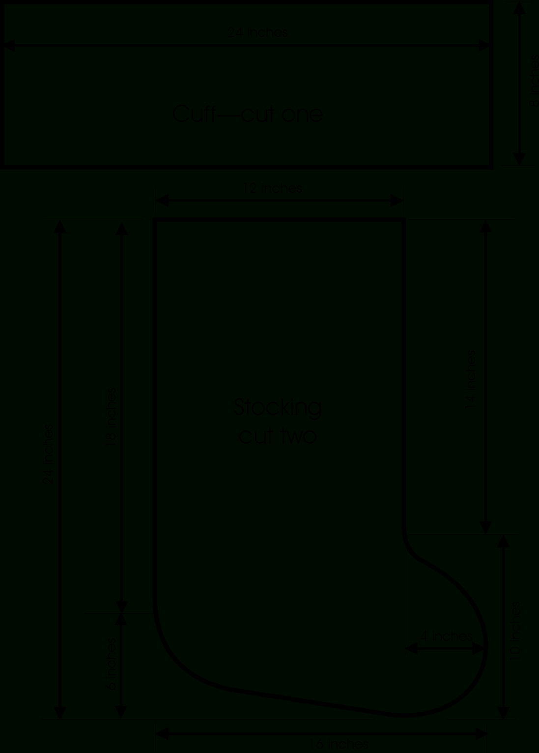 Acrylic Stocking Pattern Christmas Stocking Sewing Template pertaining to Acrylic Christmas Stocking Template