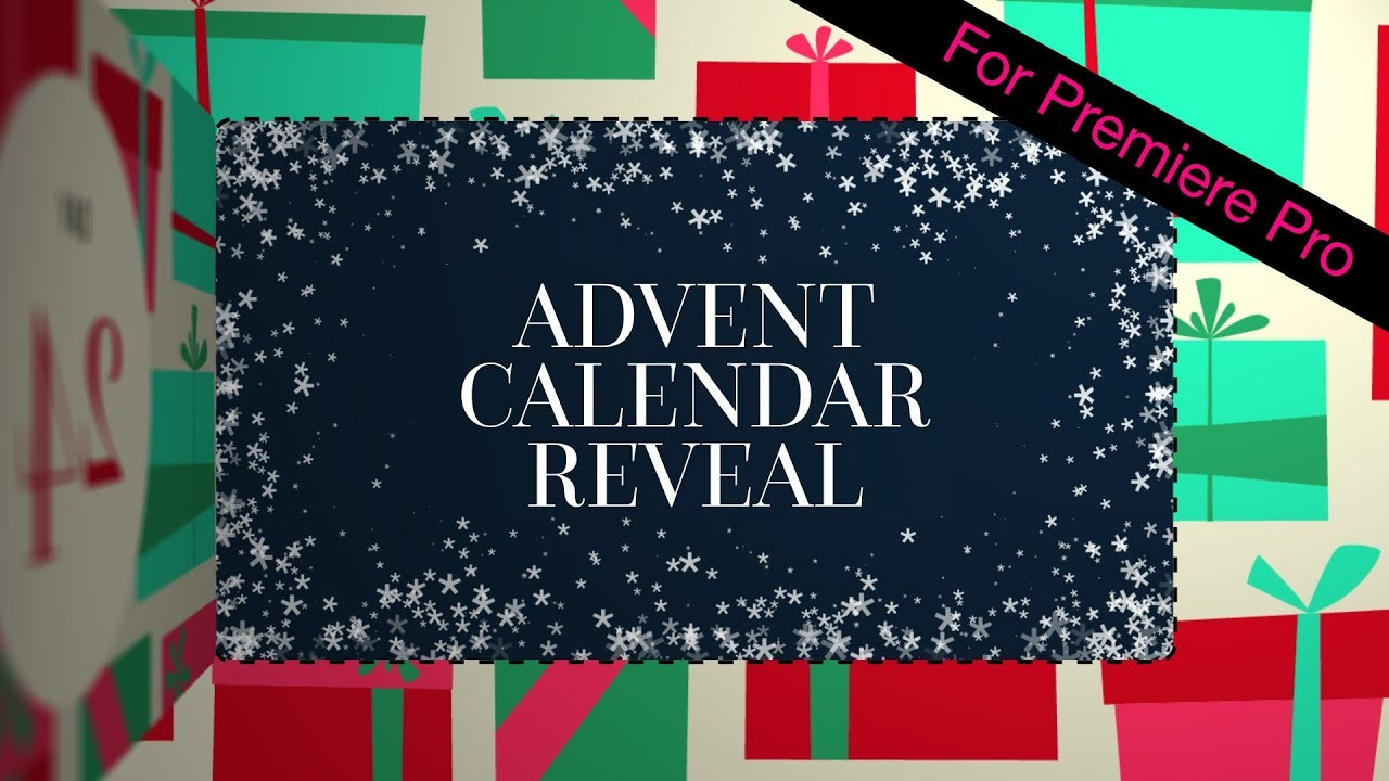 Advent Calendar Reveal - Premiere Pro Mogrt Template within Christmas Advent Calendar Video Template