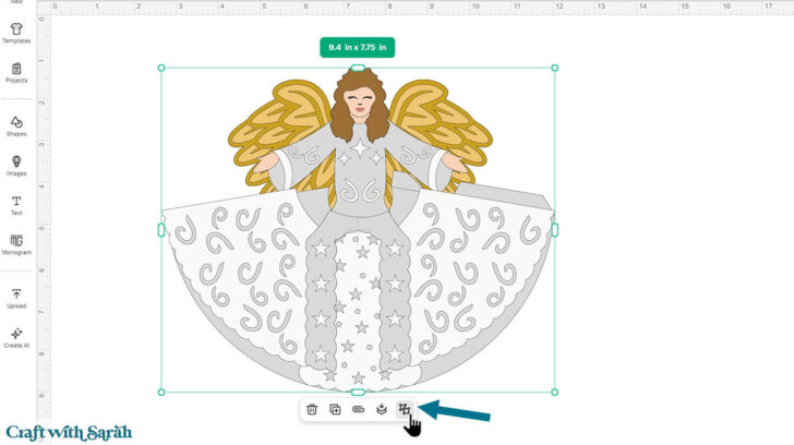 Angel Christmas Tree Topper Template
