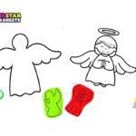 Angel Template (Free Printables)   Superstar Worksheets Inside Christmas Angel Face Template