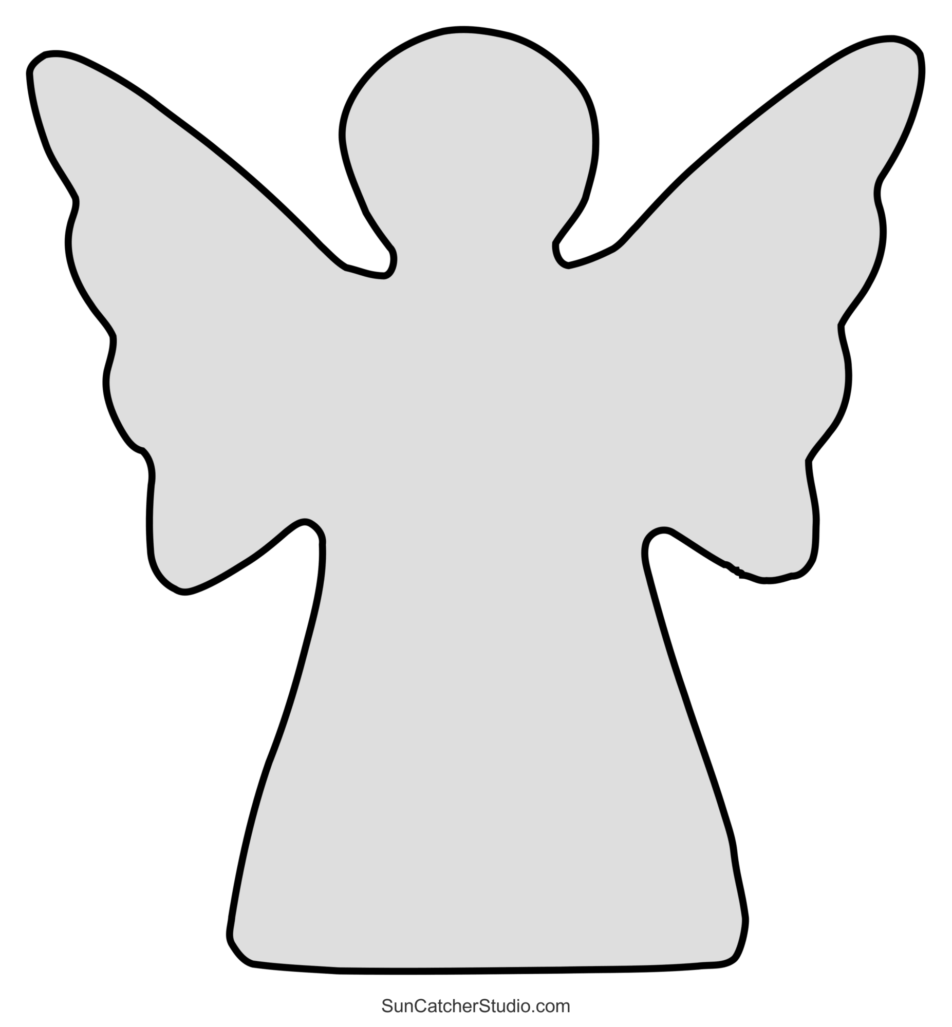 Angel Templates And Stencils (Free Printable Patterns) – Free in Christmas Angel Cut Out Template