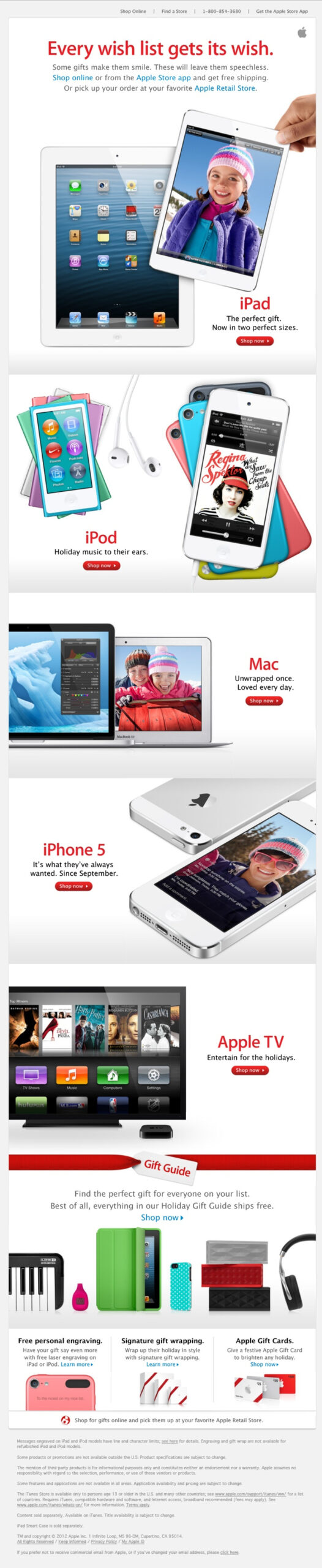 Apple Christmas Email for Apple Mail Template Christmas