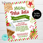 Bake Sale Editable Flyer, Holiday Bake Sale Pta Pto Christmas With Christmas Bake Sale Template
