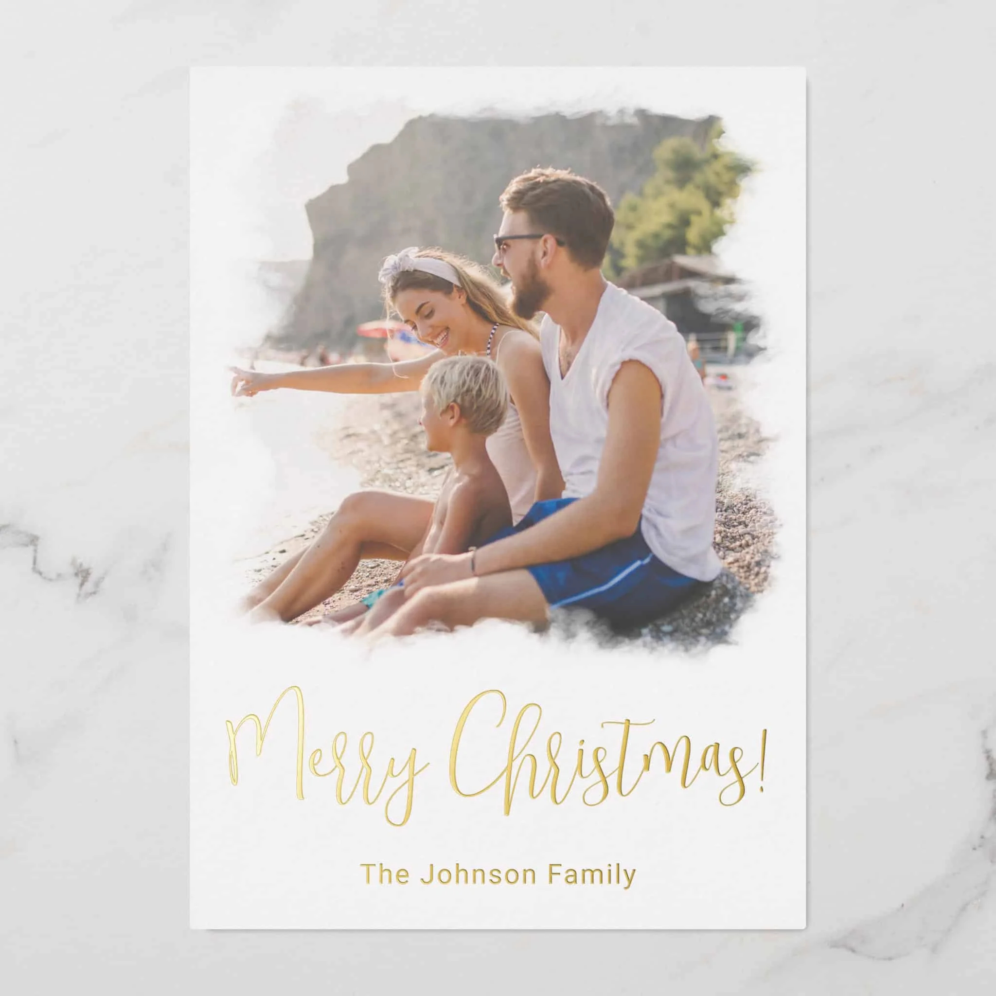 Beach Christmas Cards 2023 | Coastal Holiday Cards | Tropical within Beach Christmas Card Template