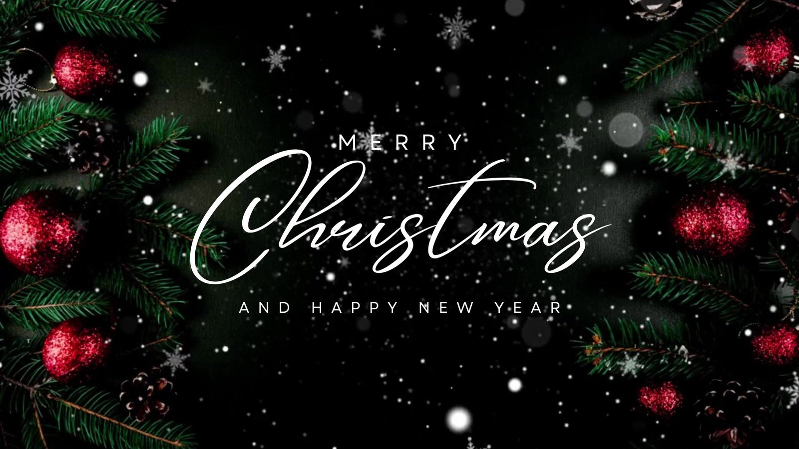 Black And White Merry Christmas Greeting Video within Christmas Greeting Video Template