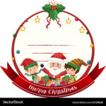 Blank Merry Christmas Card Template – Royalty Free Vector In Blank Merry Christmas Card Template