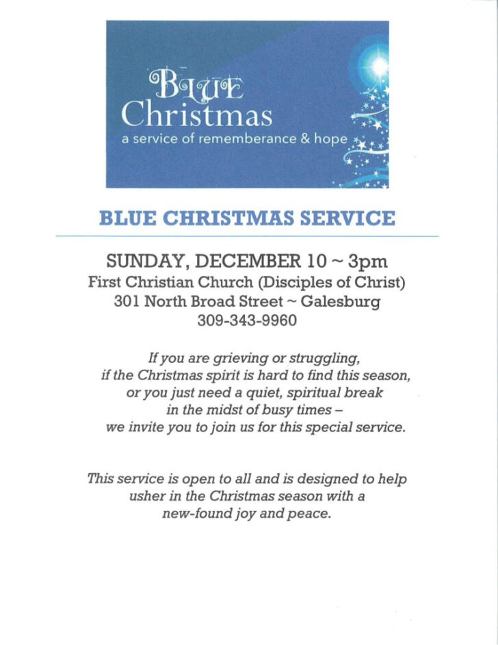 Blue Christmas Service Template Blue Christmas Service Template