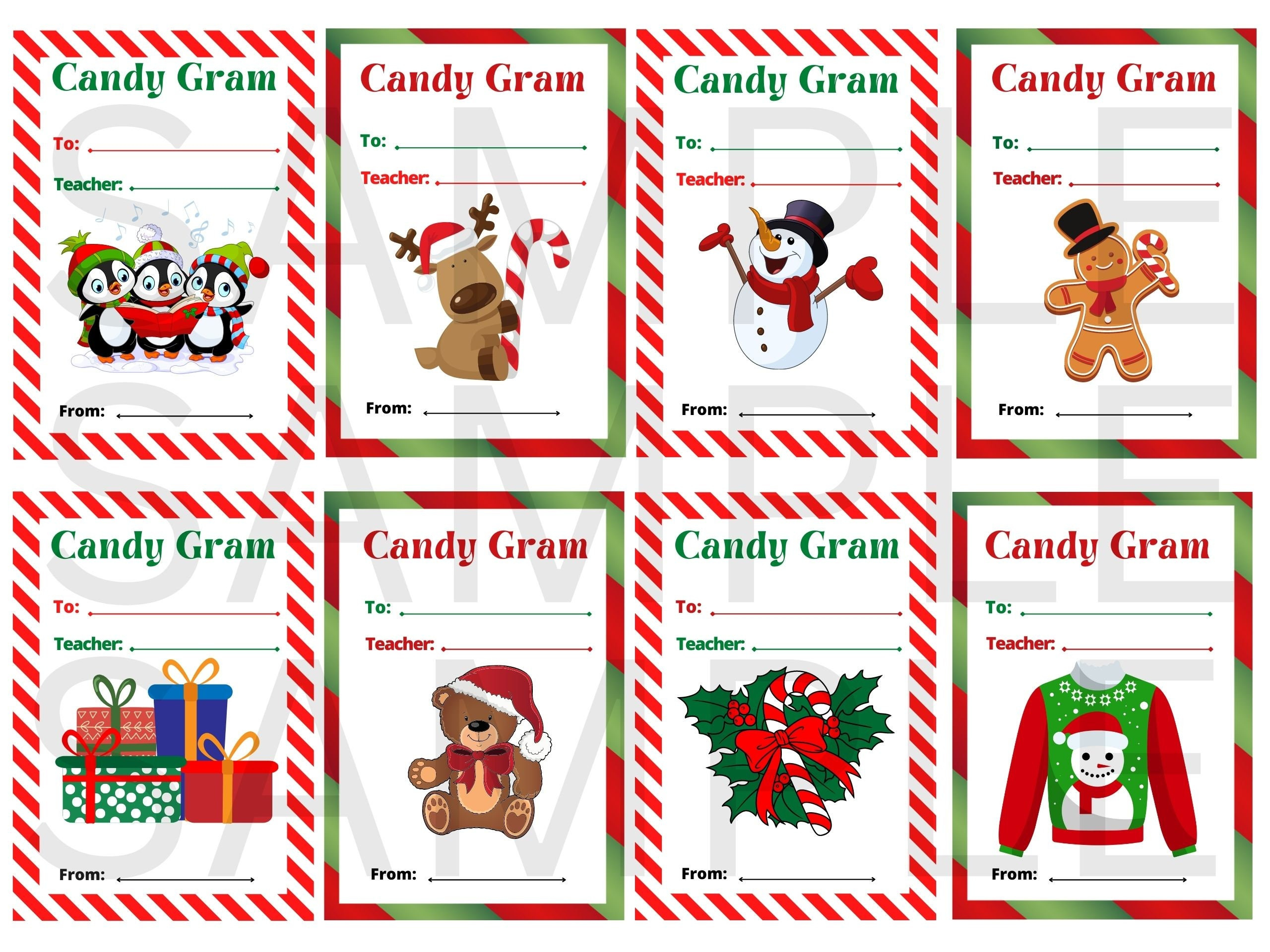 Candy Grams Weihnachten Candy Cane Geschenk Schule Pta Ptsa pertaining to Christmas Candy Grams Template