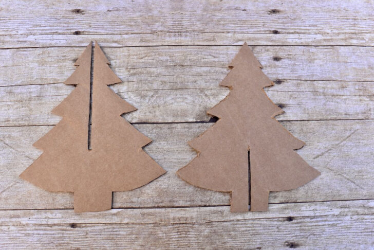 Cardboard Christmas Tree Template Cardboard Christmas Tree Template