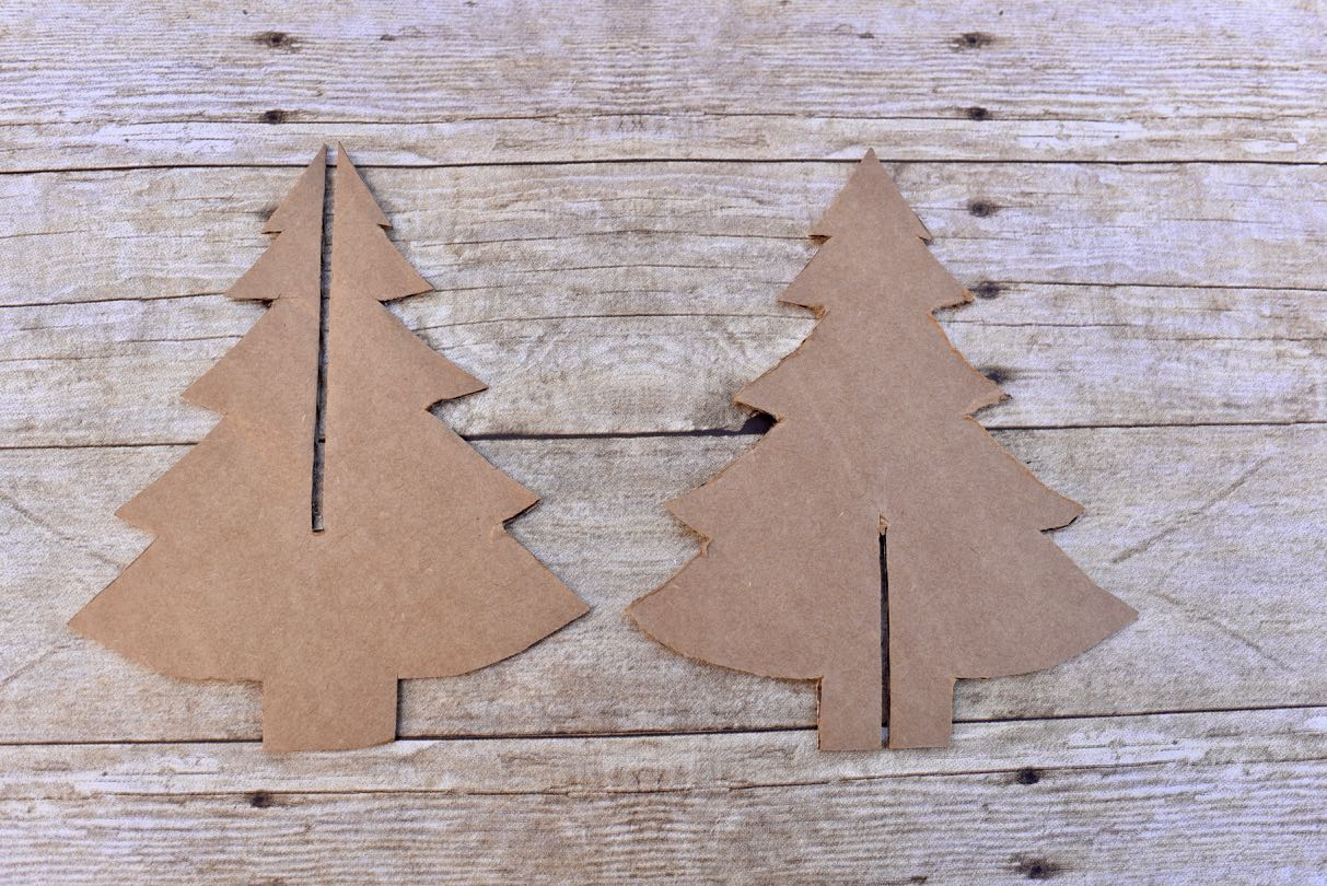 Cardboard Christmas Tree Decoration - Make Life Lovely inside Cardboard Christmas Tree Template