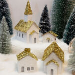 Cardboard Christmas Village Houses: Free Printable Template Pertaining To Cardboard Free Printable Printable Christmas Village Template